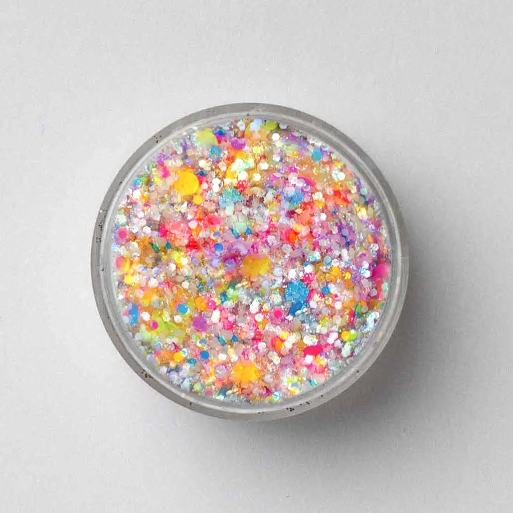 "Pom Pom Parade" Neon Birthday Glitter Gel- Hair, Face, Body