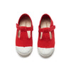 Eco-Friendly T-Band Sneakers in Red